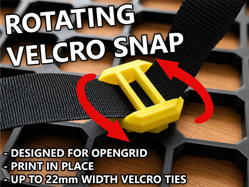 openGrid Rotating Velcro Cable Tie - up to 22mm