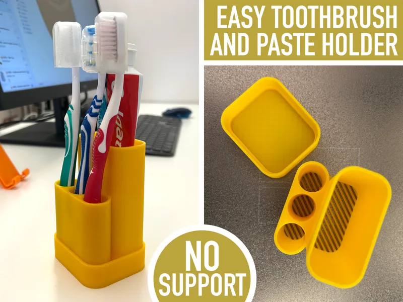 ADKS - Easy Toothbrush and Paste Holder