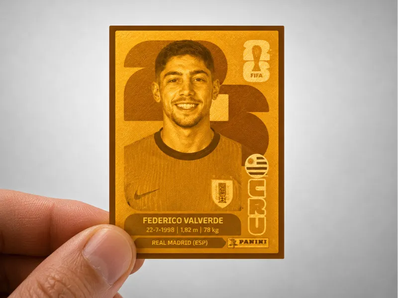 Figurita 3D de Valverde (Album Panini 2026)