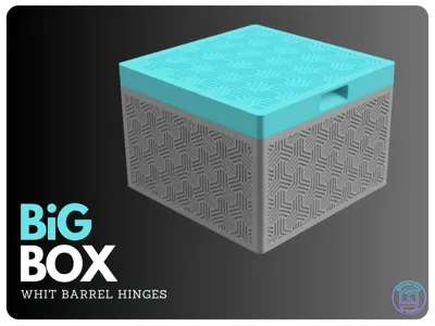 Box with metal lid and hinges