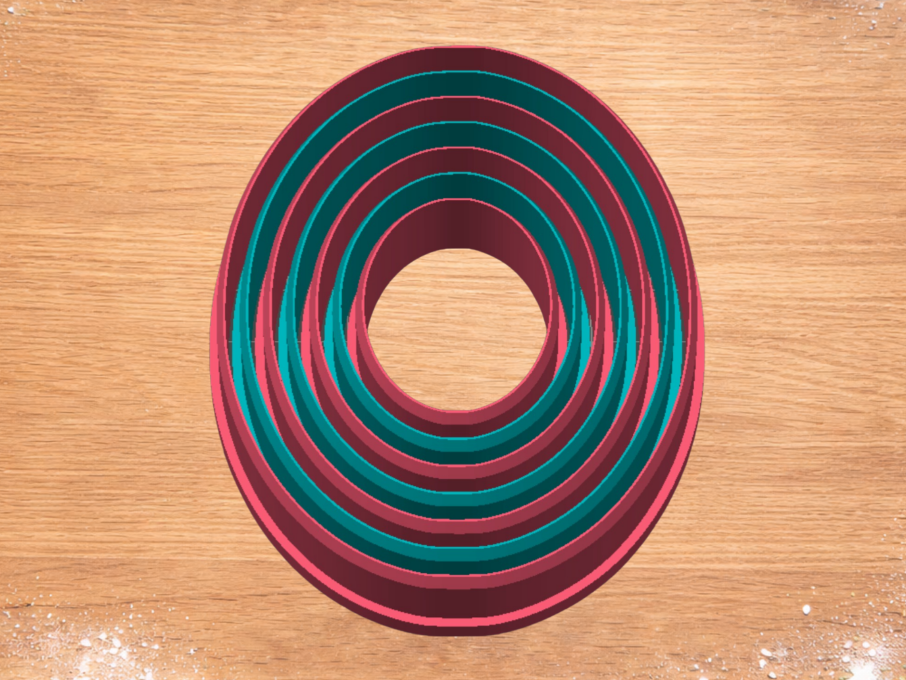 Nesting Oval Cookie Cutter Set 7-Piece 