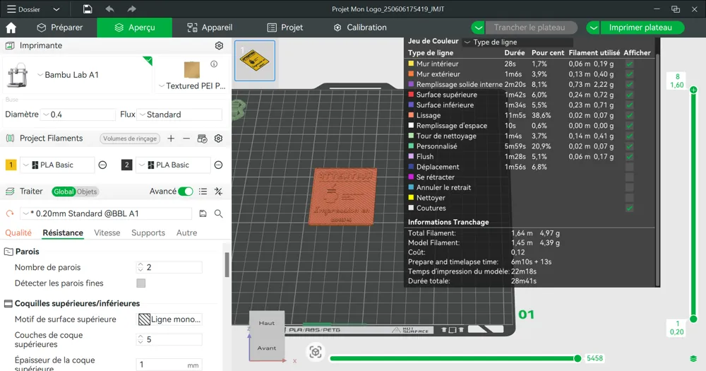 Logo printing in progress notification - Free 3D Print Model - MakerWorld