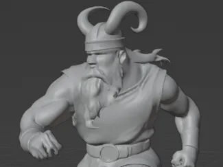 Viking human D&D miniature