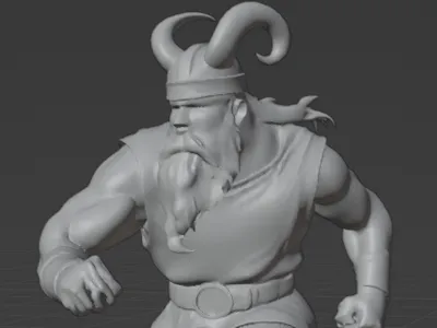Viking human D&D miniature
