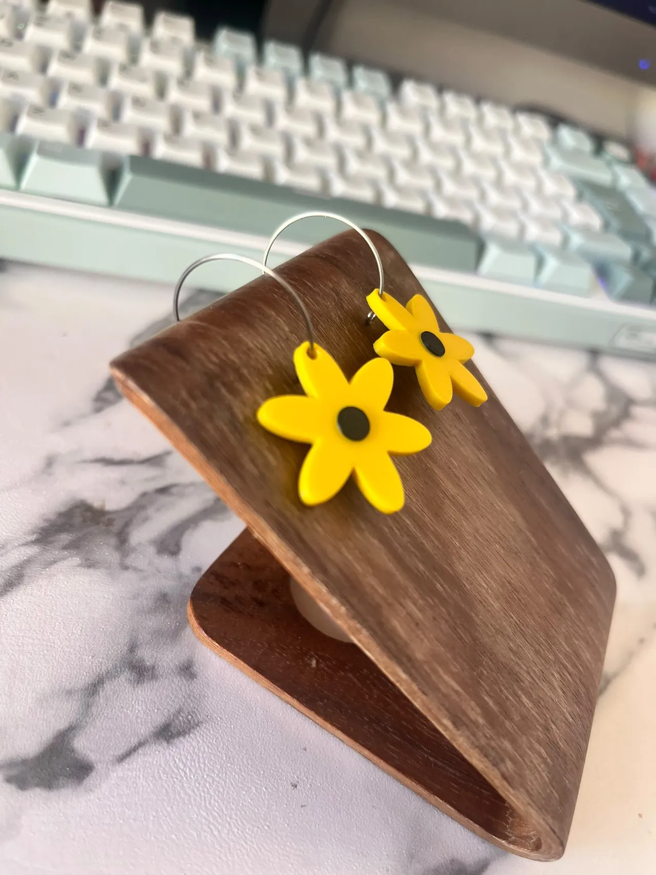 Pendientes flor view 3