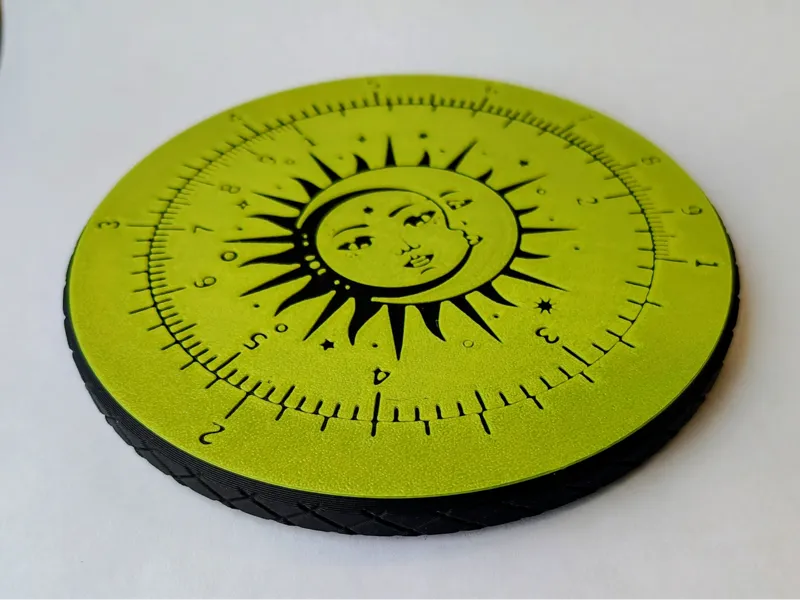 Circular Slide Rule Coaster - Print in Place