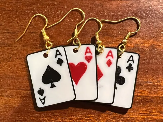 Poker Aces Earring