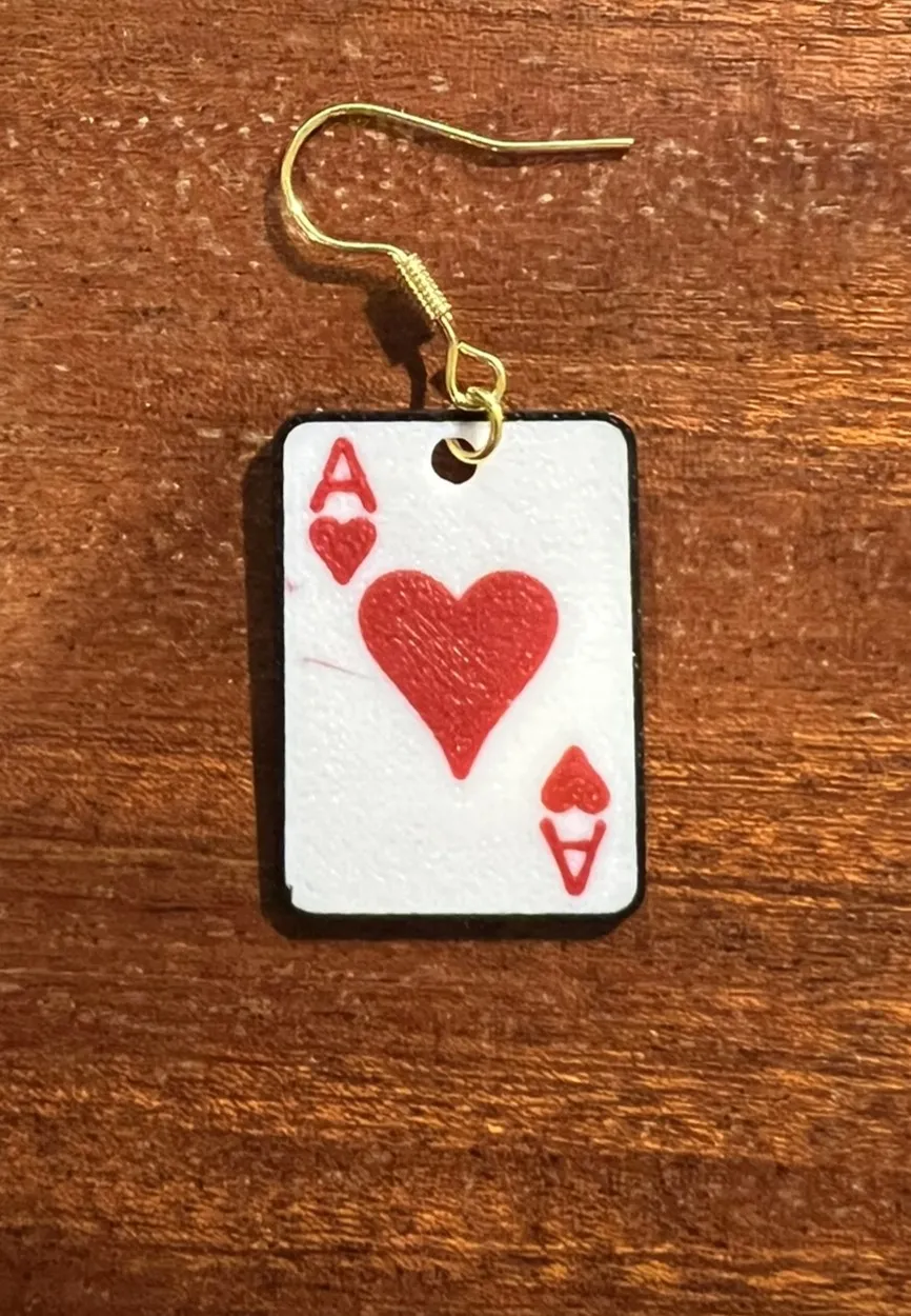 Poker Aces Earring view 3