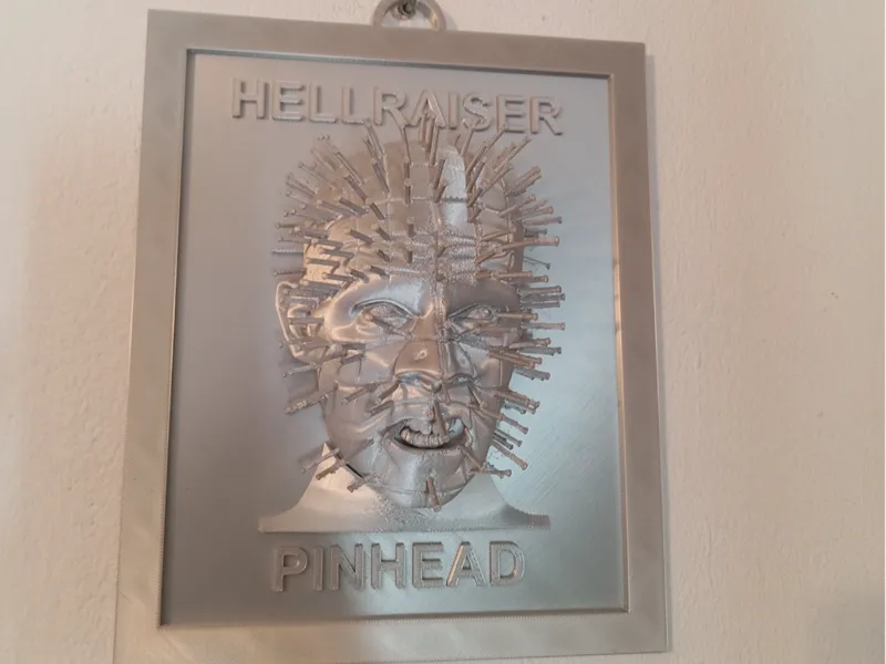 Pinhead Relief – Horror Fan Art Wall Frame