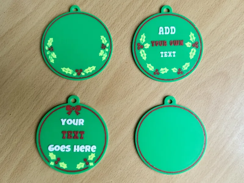 Christmas Ornaments –Add Your Text -Commercial use