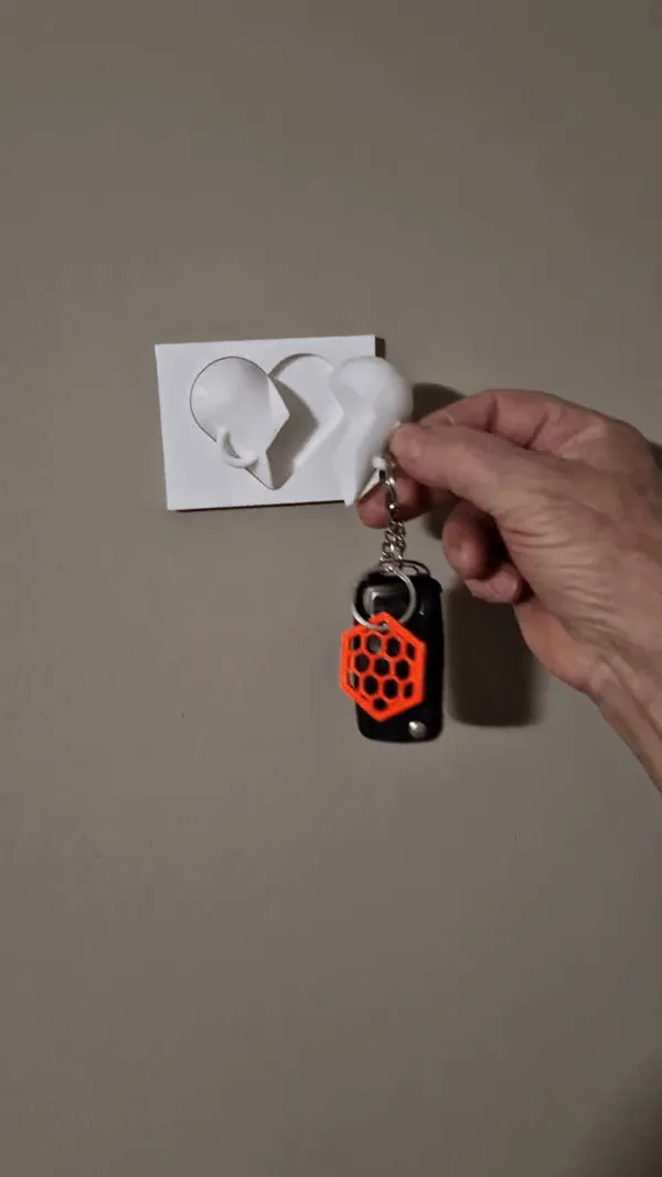 Porte-clés cœur pour couple