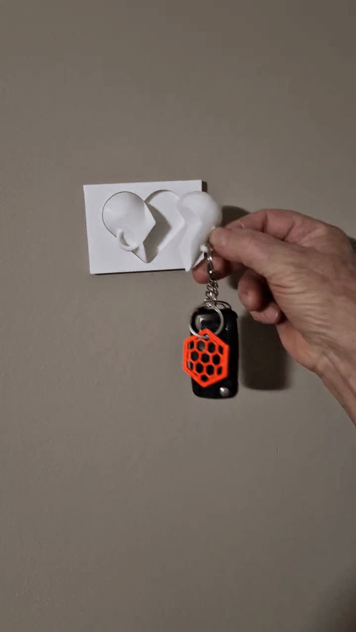 Heart key holder, for couple 
