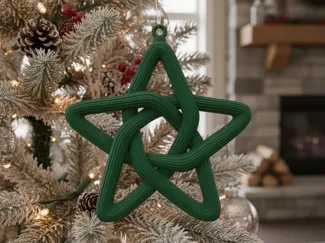 Celtic Star Ornament - Intricate Knot Decor