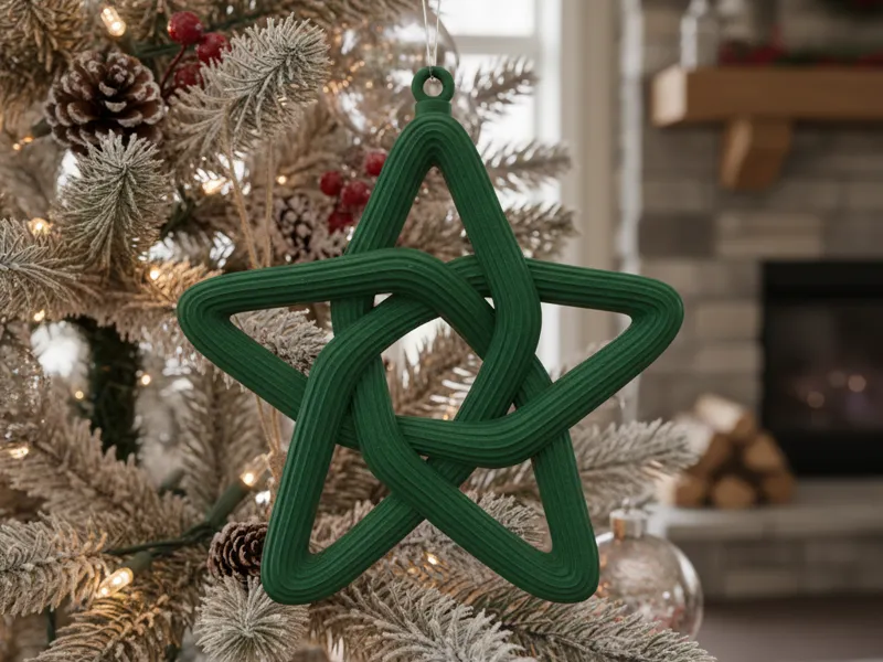 Celtic Star Ornament - Intricate Knot Decor
