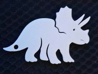 Simple Triceratops keychain