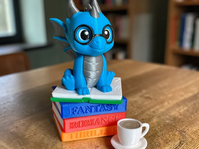 Bookstack Dragon Bookshelf Decor