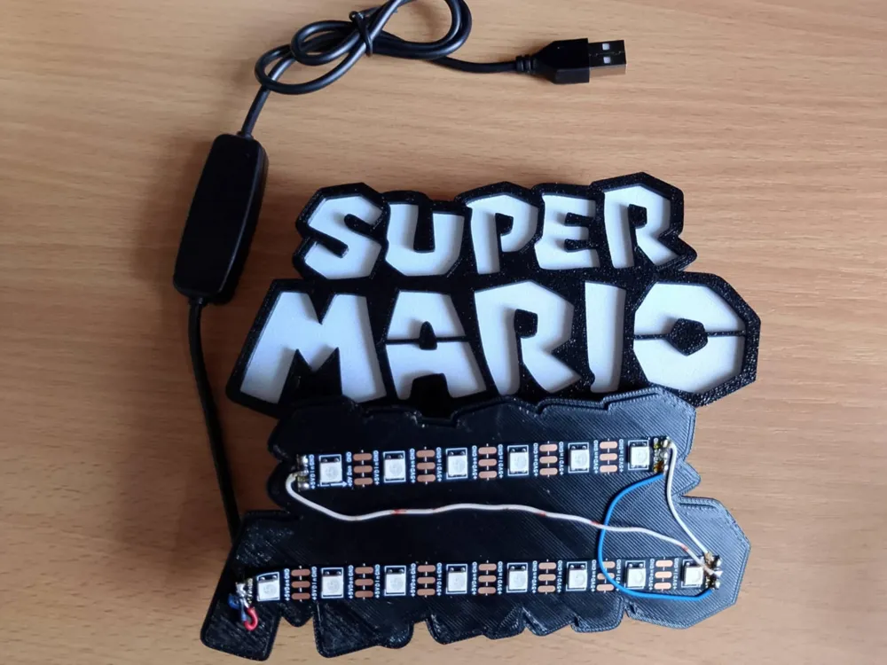 SUPER MARIO – Luminária LED RGB | Decoração Gamer - Modelo gratuito ...