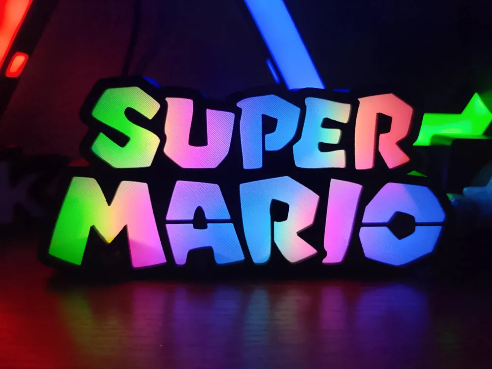 SUPER MARIO – RGB LED Lamp | Gaming Decoration - Free 3D Print Model ...