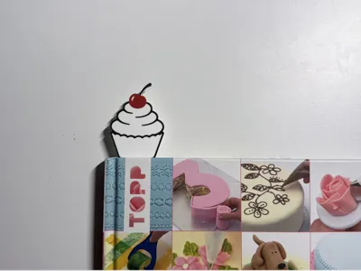 Bookmark Cupcake with Cherry