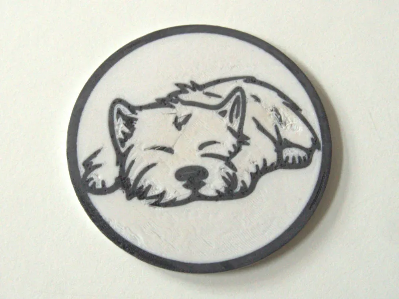 sleepy westie coaster