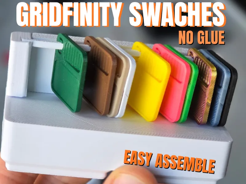 Filament swatches display Bambulab - Gridfinity 