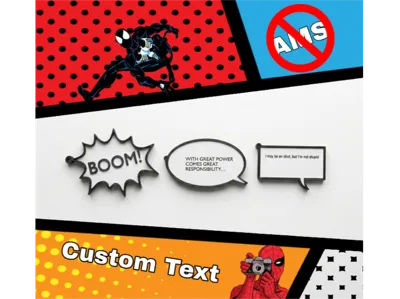 Custom. Speech Bubble Keychain(No AMS Required) 1V