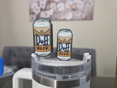 The Simpsons Duff Beer Straw Charm (11mm Straw)