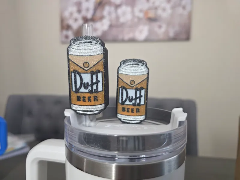 The Simpsons Duff Beer Straw Charm (11mm Straw)