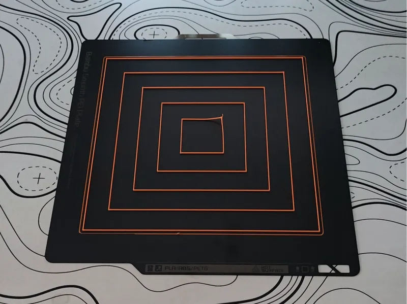 first layer square test print | bed leveling