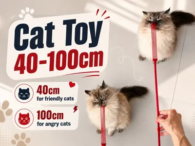Cat Toy 40–100cm – Modular & Durable Cat Teaser