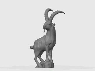 Goat standing on rock