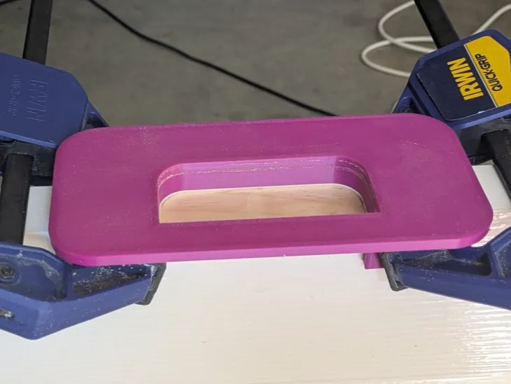 90mm radius butt hinge router jig no supports