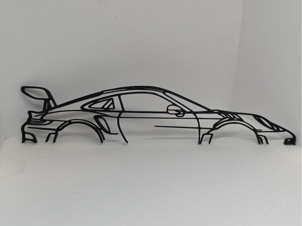 Porsche 992 GT3 RS wall art - Free 3D Print Model - MakerWorld