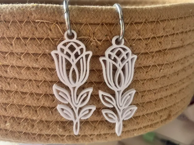 Pendientes flores