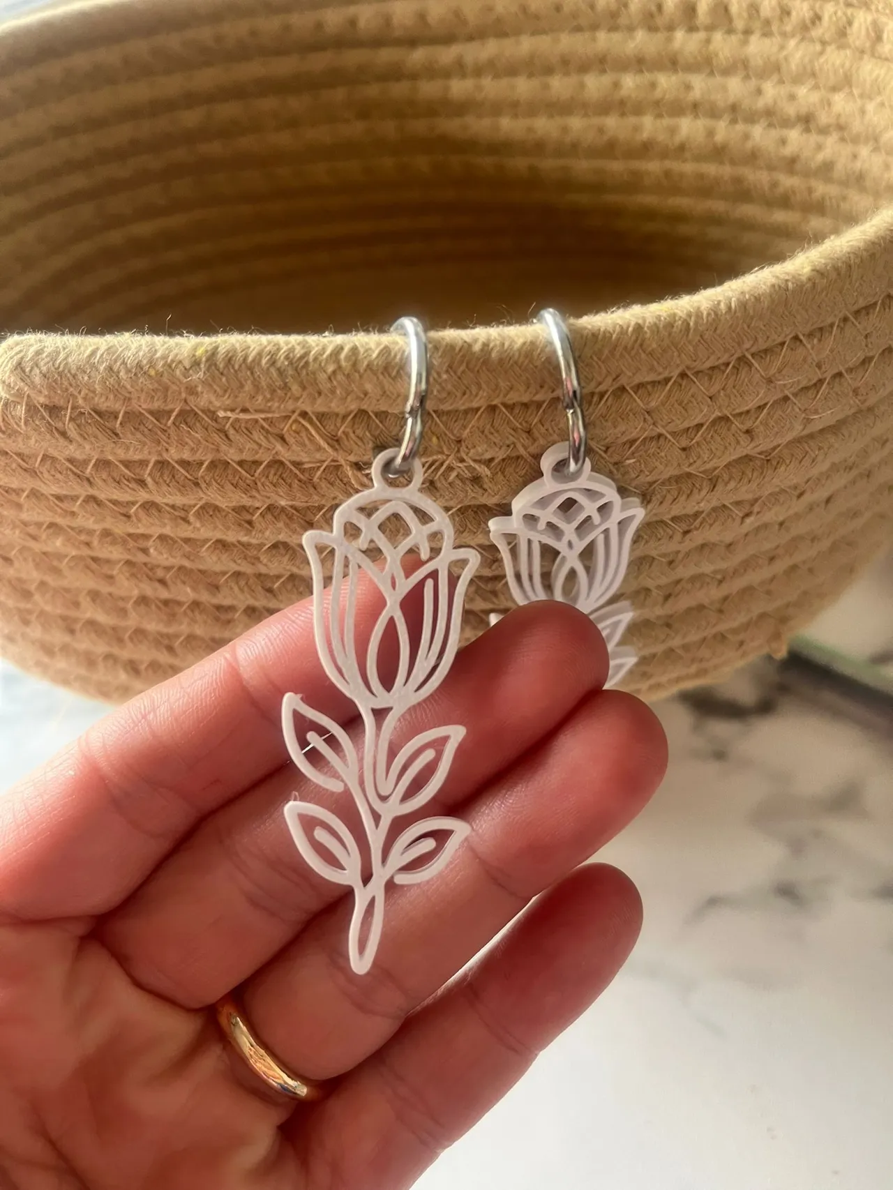 Pendientes flores view 3
