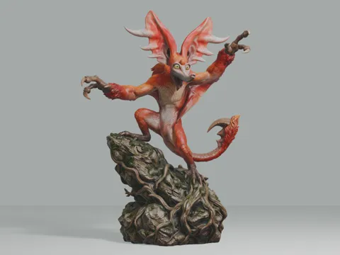 Escenografía en miniatura: Kecha Wacha - Monster Hunter Diorama #043 — referencia de MakerWorld