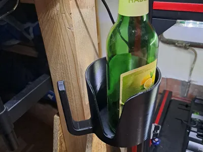 Cup Holder with Glove Hooks for a Sim Rig
