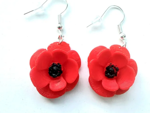 Pendientes amapola