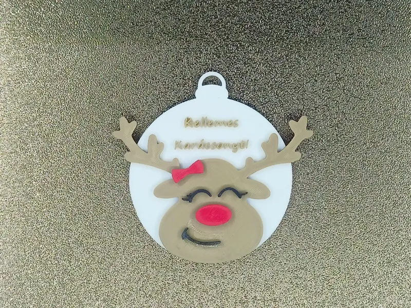 Christmas deer girl