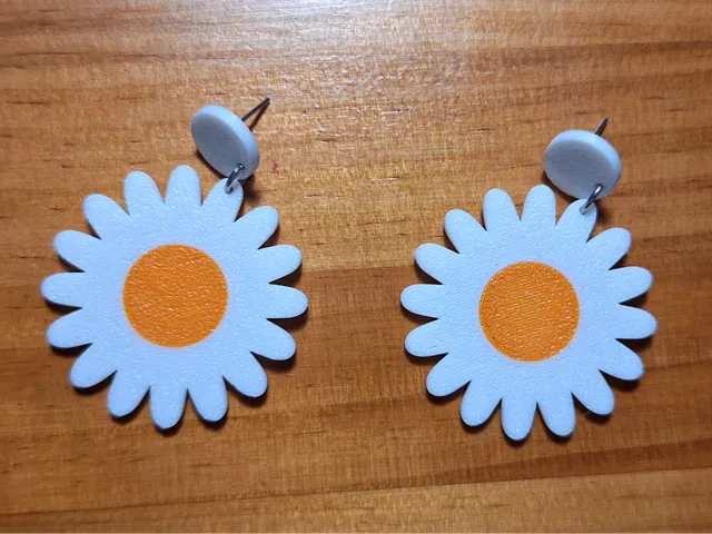 Pendientes con forma de margarita