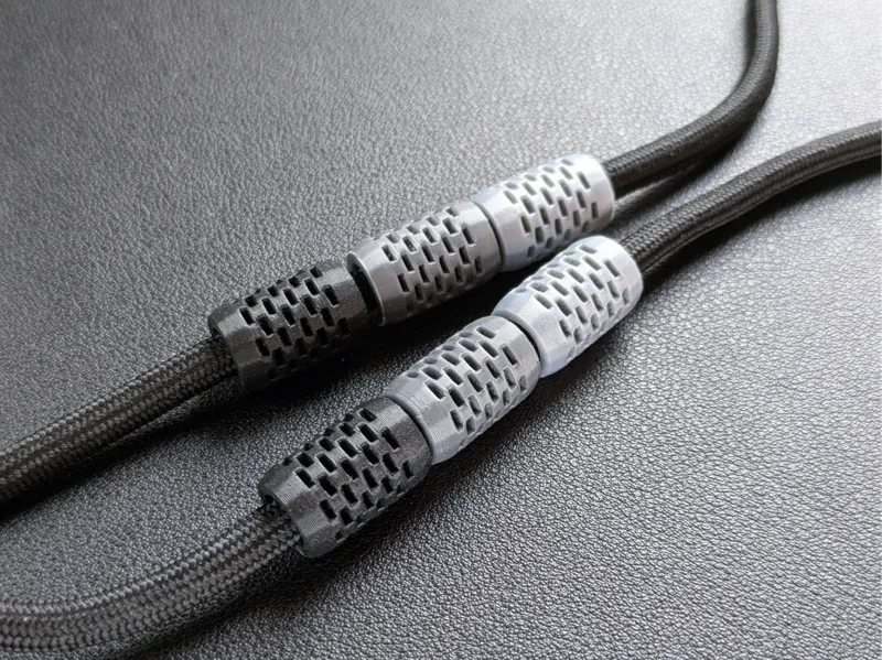 Grid Perforated Drawstring Beads