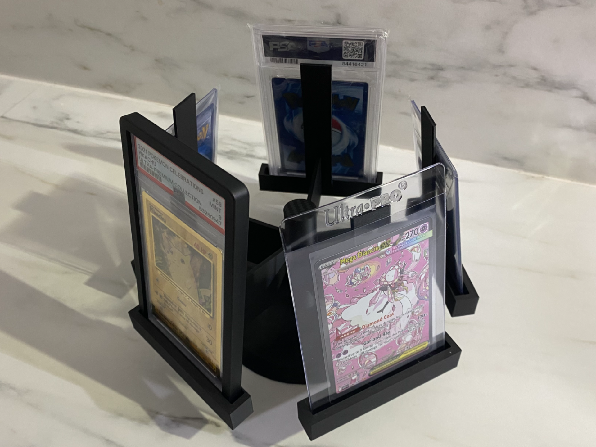 Rotating 5 Card Carousel Display Easy Set Up
