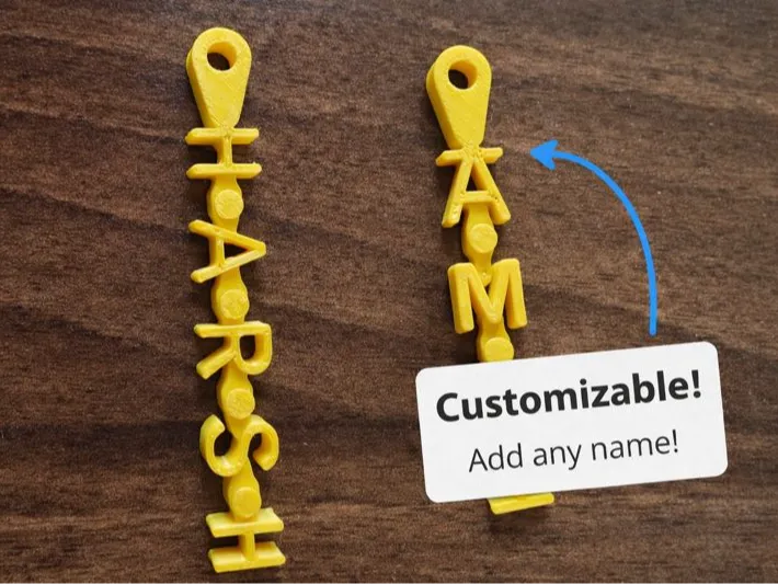 Customizable Name Keychain | Personalized Gift Tag