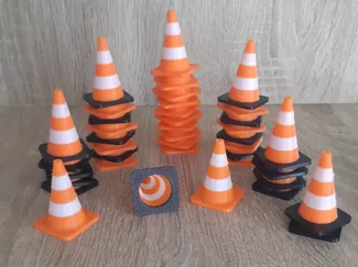 Mini cônes de signalisation (2 versions)