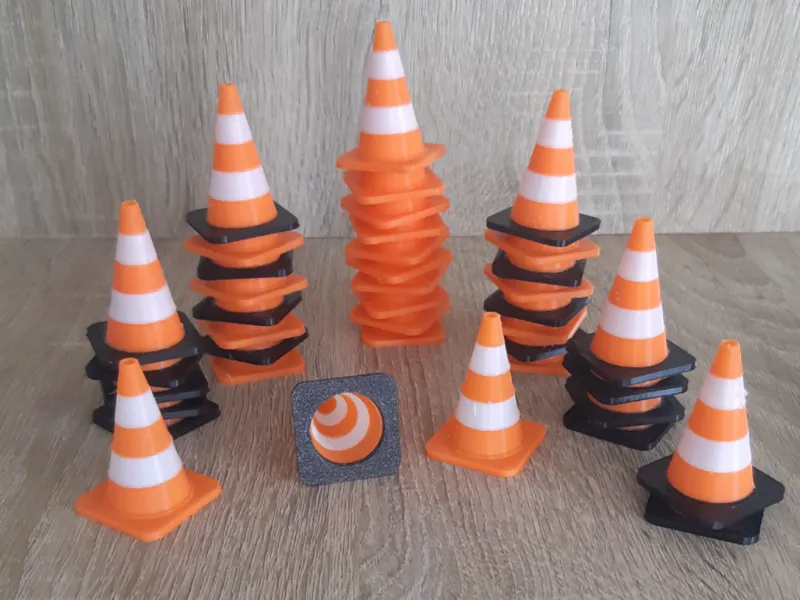 Mini cônes de signalisation (2 versions)