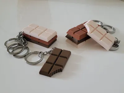 Mini Chocolate Bar Keychain