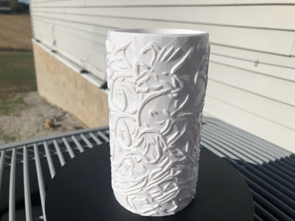 Seamless Fish Pattern Roller Sculptural Pot Vase - Free 3D Print Model ...