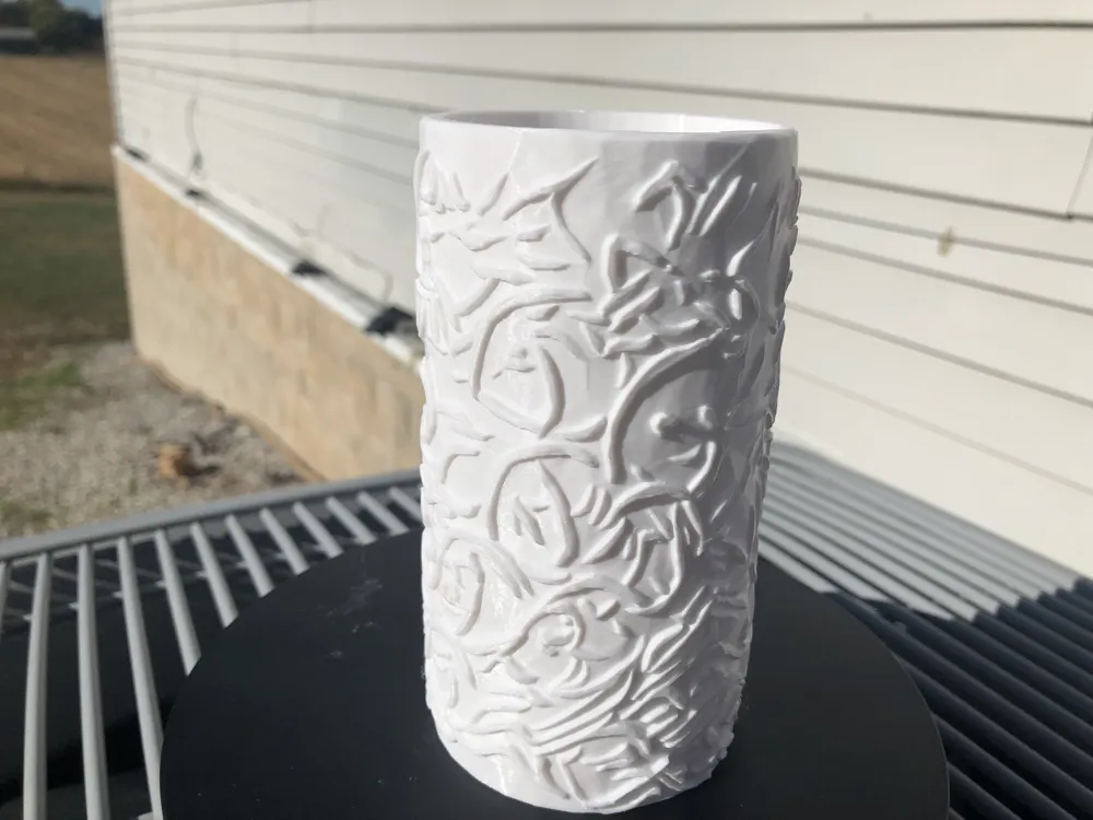 Seamless Fish Pattern Roller Sculptural Pot Vase - Free 3D Print Model ...