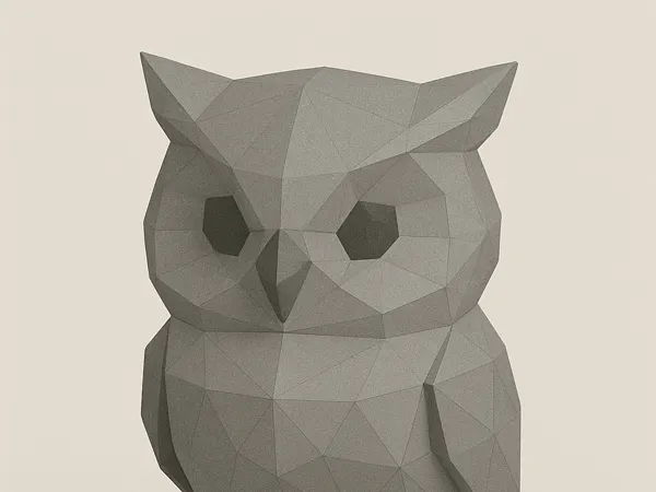 Chouette low poly