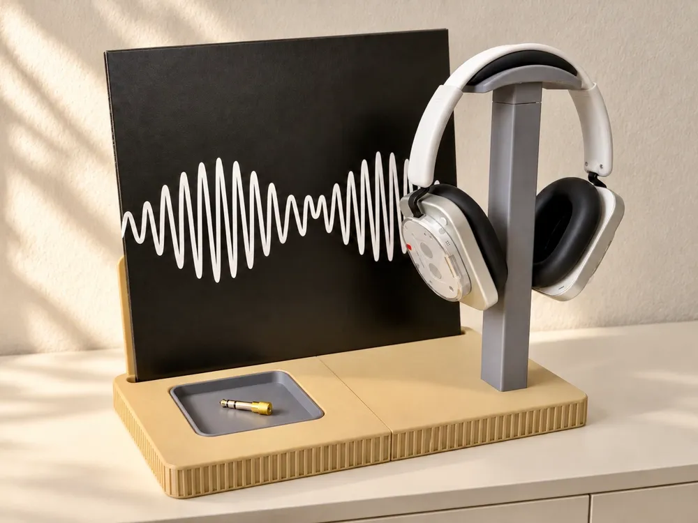 Side A – Headphone Stand & Vinyl Display - Free 3D Print Model - MakerWorld